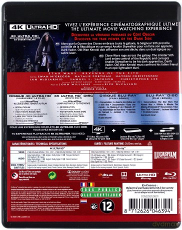 Star Wars: Episode III - Revenge of the Sith (Gwiezdne wojny: Część III - Zemsta Sithów) [Blu-Ray 4K]+[2xBlu-Ray]