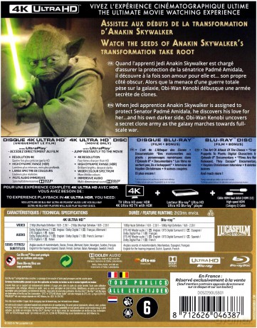 Star Wars: Episode II - Attack of the Clones (Gwiezdne wojny: Część II - Atak klonów) [Blu-Ray 4K]+[2xBlu-Ray]