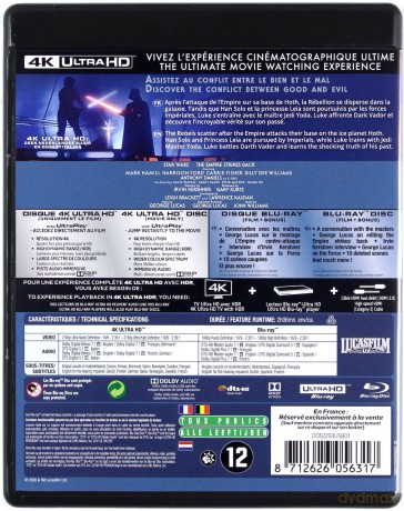 Star Wars: Episode V - The Empire Strikes Back (Gwiezdne wojny: Część V - Imperium kontratakuje) [Blu-Ray 4K]+[2xBlu-Ray]