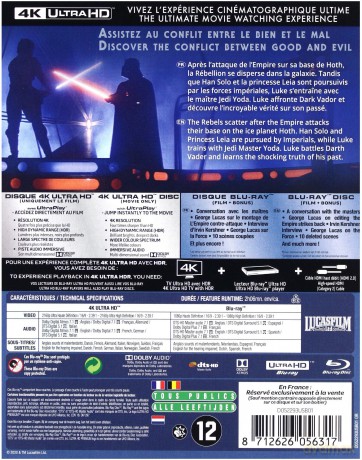 Star Wars: Episode V - The Empire Strikes Back (Gwiezdne wojny: Część V - Imperium kontratakuje) [Blu-Ray 4K]+[2xBlu-Ray]