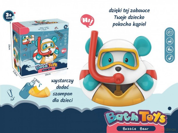 Miś puszczający bańki