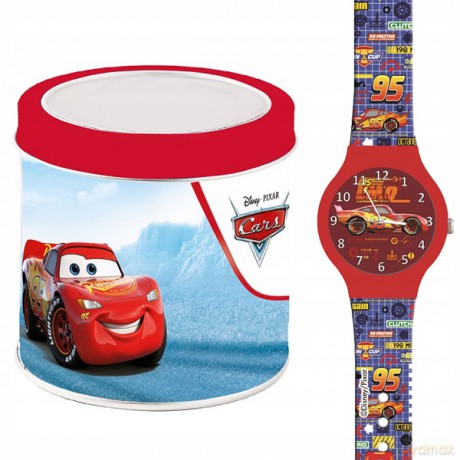 Zegarek analogowy w puszce Diakakis - Cars/Auta