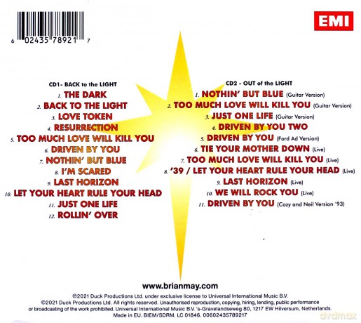 Brian May: Backto The Light [2CD]
