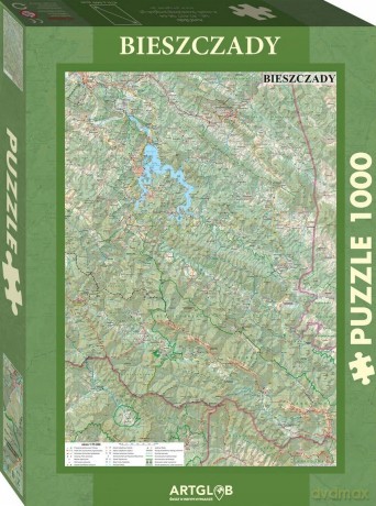 ARTGLOB 1000 el. - Bieszczady mapa turystyczna [PUZZLE]