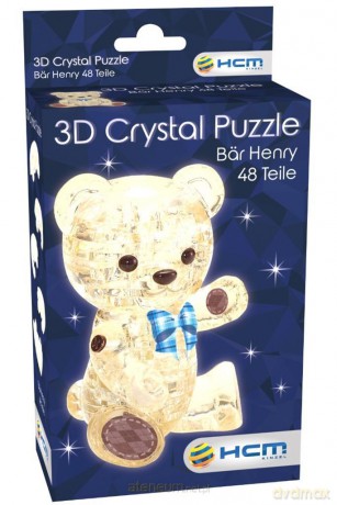 Crystal puzzle Miś Henry brązowy [PUZZLE]