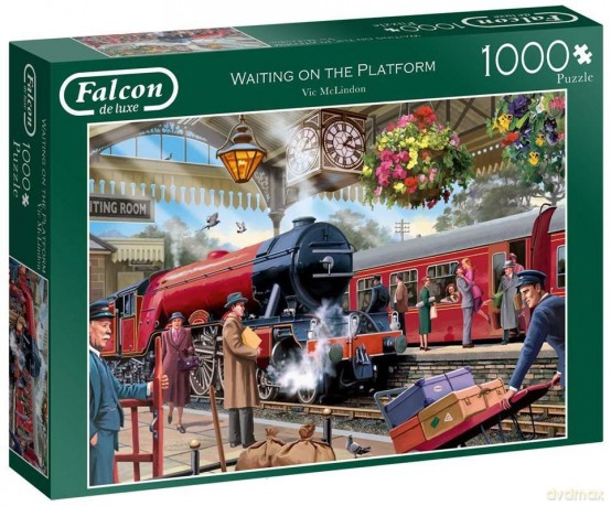 1000 el. Falcon Czekając na pociąg [PUZZLE]