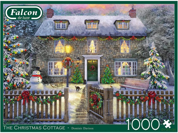 1000 el. Falcon Dom w świątecznej oprawie [PUZZLE]