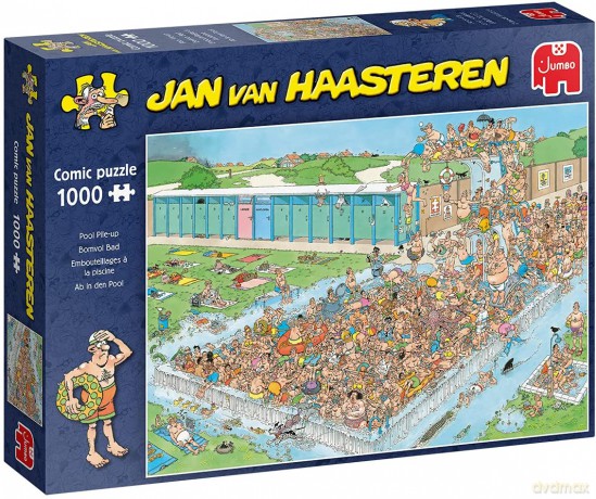 1000 el. Haasteren Tłumy na basenie [PUZZLE]