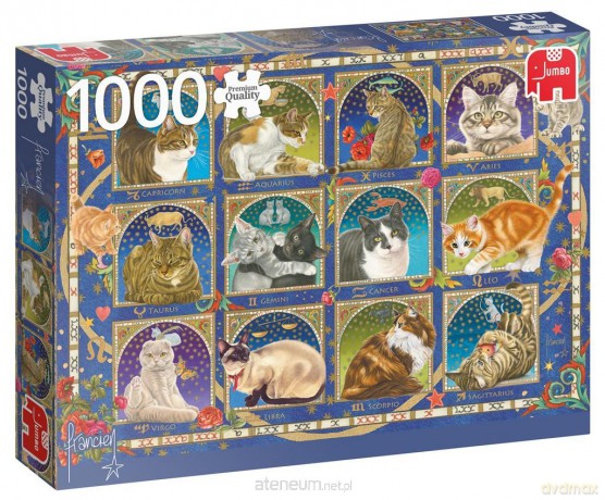1000 el. PC Westering Horoskop z kotami [PUZZLE]