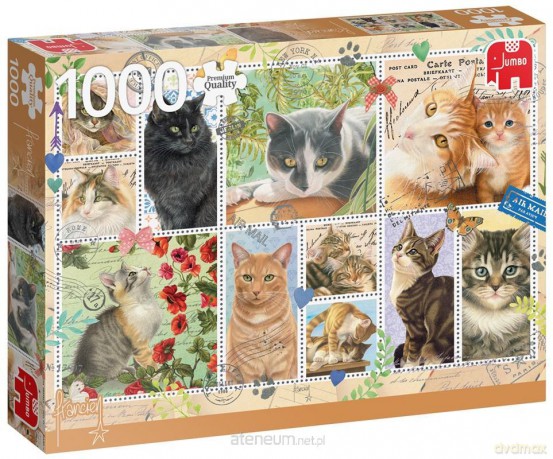 1000 el. PC Westering Znaczki z kotami [PUZZLE]