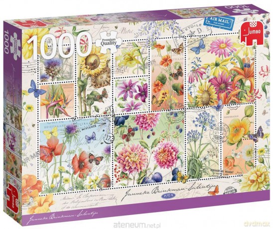 1000 el. PC Znaczki z letnimi kwiatami [PUZZLE]