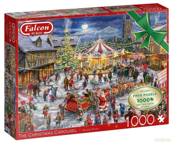 2x1000 el. Falcon Świąteczna karuzela [PUZZLE]