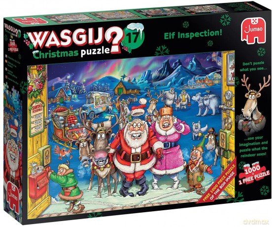 2x1000 el. Wasgij Fabryka Świętego Mikołaja [PUZZLE]