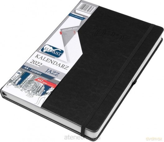 Kalendarz 2022 A4 Dzienny Jazz czarny [KALENDARZ]