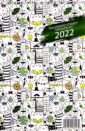 Kalendarz 2022 biurkowy stojący, trójdzielny [KALENDARZ]