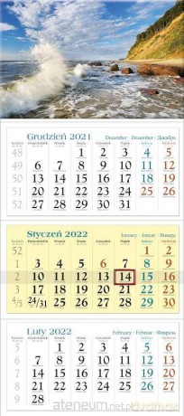 Kalendarz 2022 Trójdzielny Bałtyk KT2 [KALENDARZ]