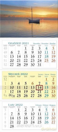 Kalendarz 2022 Trójdzielny Łódka KT3 [KALENDARZ]