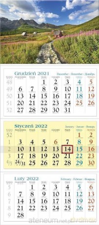 Kalendarz 2022 Trójdzielny Tatry KT1 [KALENDARZ]