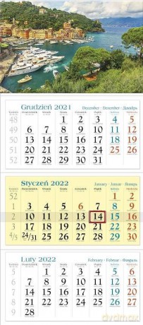 Kalendarz 2022 Trójdzielny Widok KT10 [KALENDARZ]