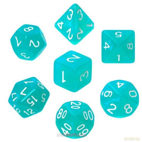 Komplet kości RPG turkusowe