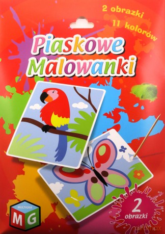 Piaskowe malowanki Motyl i papuga