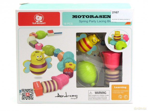 Klocki do nawlekania z pszczółką Top Bright [KLOCKI]