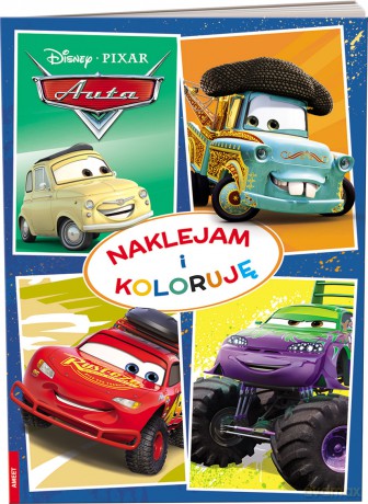 Disney auta Naklejam i koloruję NAK-9108 [KSIĄŻKA]