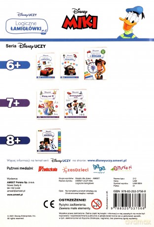 Disney uczy Miki Logiczne łamigłówki ŁAM-9304 [KSIĄŻKA]