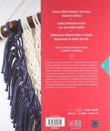 Domowe makramy. 20 pięknych projektów z podstawowych węzłów - Susanna Uusitalo [KSIĄŻKA]