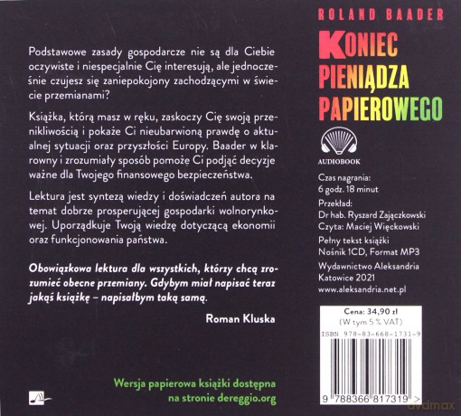 Koniec pieniądza papierowego - Roland Baader [AUDIOBOOK]