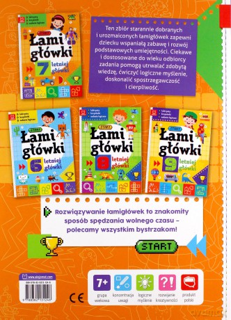 Łamigłówki 7-letniej główki. Labirynty, krzyżówki, zadania logiczne [KSIĄŻKA]