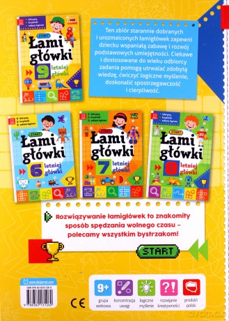 Łamigłówki 9-letniej główki. Labirynty, krzyżówki, zadania logiczne [KSIĄŻKA]