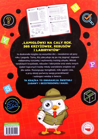 Łamigłówki na cały rok. 365 krzyżówek, rebusów i labiryntów [KSIĄŻKA]