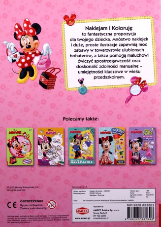 Minnie Naklejam i koloruję NAK-9107 [KSIĄŻKA]