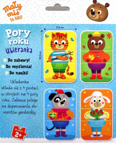 Pory roku. Ubieranka. Układanka + książeczka. Mały miś to lubi! [KSIĄŻKA]
