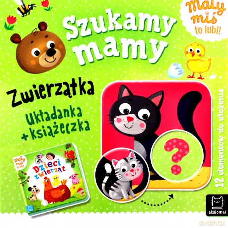 Szukamy mamy. Zwierzątka. Mały miś to lubi! Układanka + książeczka [KSIĄŻKA]