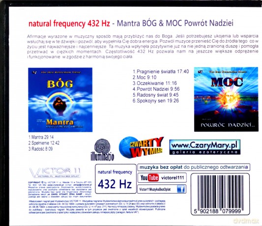 Bóg Mantra i Moc - Powrót Nadziei 432 Hz [CD]