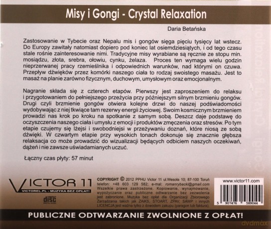 Crystal Relaxation (Misy i Gongi) - Betańska [CD]