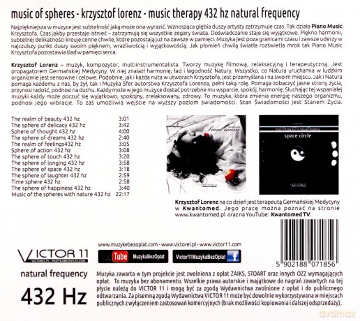 Music Of Spheres 432 Hz - Krzysztof Lorenz [CD]
