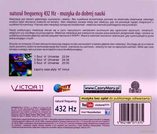 Muzyka Do Dobrej Nauki 432 Hz [CD]