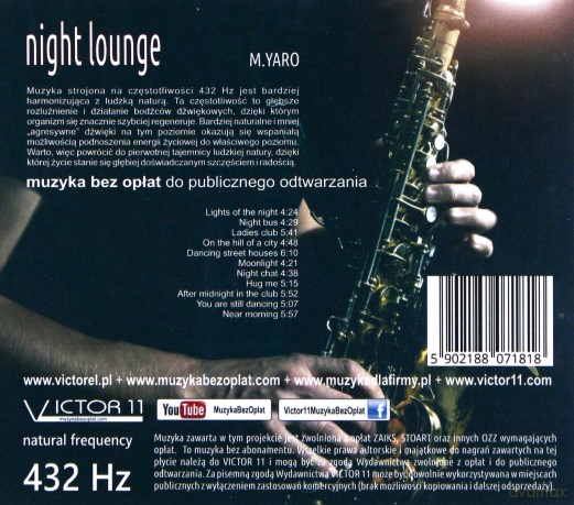 Night Lounge 432 Hz - M.Yaro [CD]