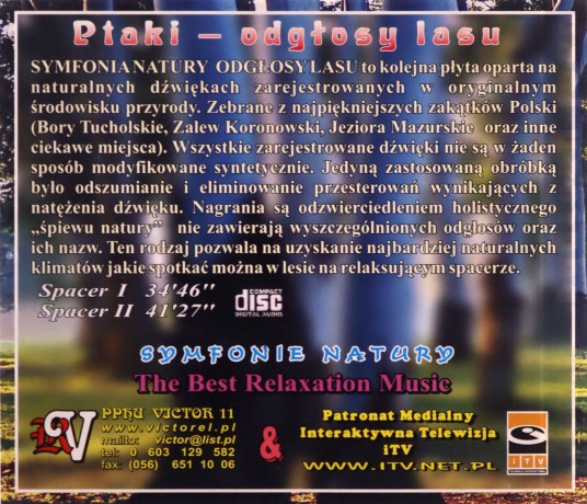Odgłosy Lasu - Ptaki 432 Hz [CD]