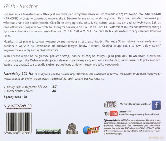 Solfeggio Harmonic - 174 Hz - Narodziny [CD]
