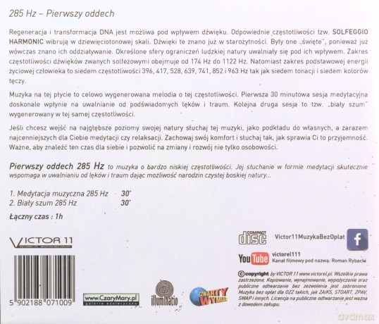 Solfeggio Harmonic - 285 Hz - Pierwszy Oddech [CD]