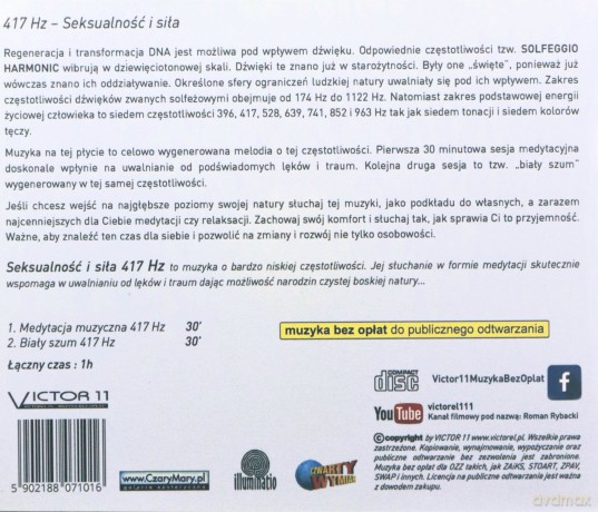Solfeggio Harmonic - 417 Hz - Seksualność i Siła [CD]