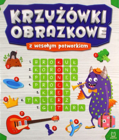 Krzyżówki obrazkowe z wesołym potworkiem [KSIĄŻKA]