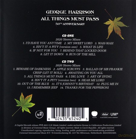 George Harrison: All Things Must Pass [2CD]