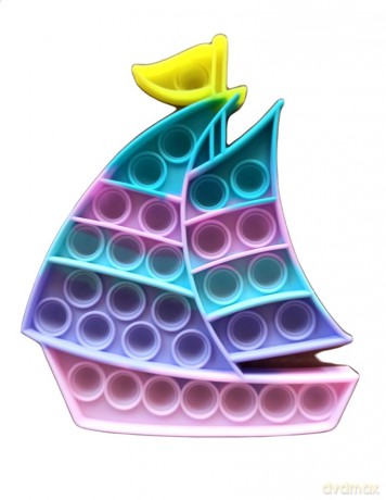 Antystresowa Sensoryczna Push Pop It Statek pastel