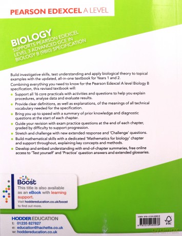 Pearson Edexcel A Level Biology (Year 1 And Year 2) - Martin Rowland [KSIĄŻKA]