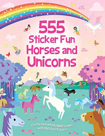 555 Sticker Fun Horses and Unicorns - Imagine That [KSIĄŻKA]